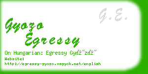 gyozo egressy business card